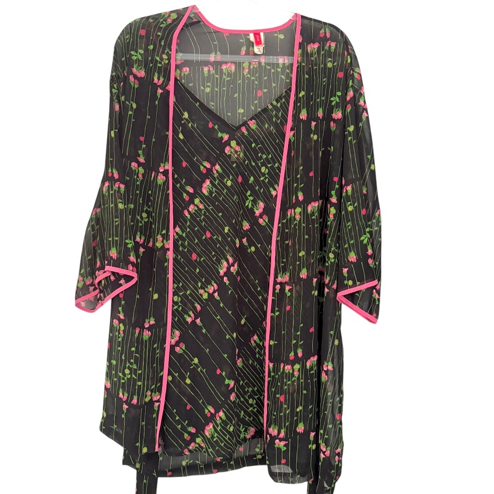 Josie Short Chemise Nightgown & Robe Set S/M